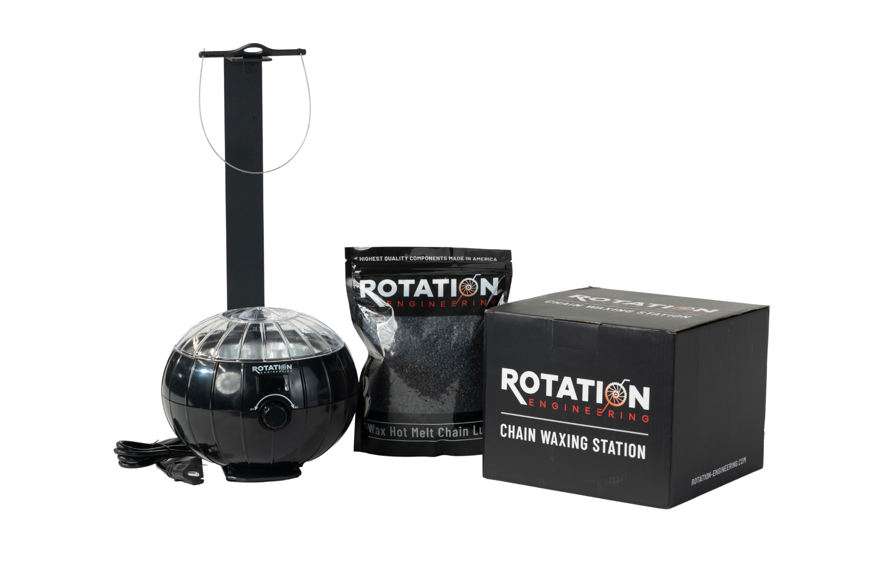 Chain Waxing System, with ½ LB of Wax Hot Melt Chain Lube